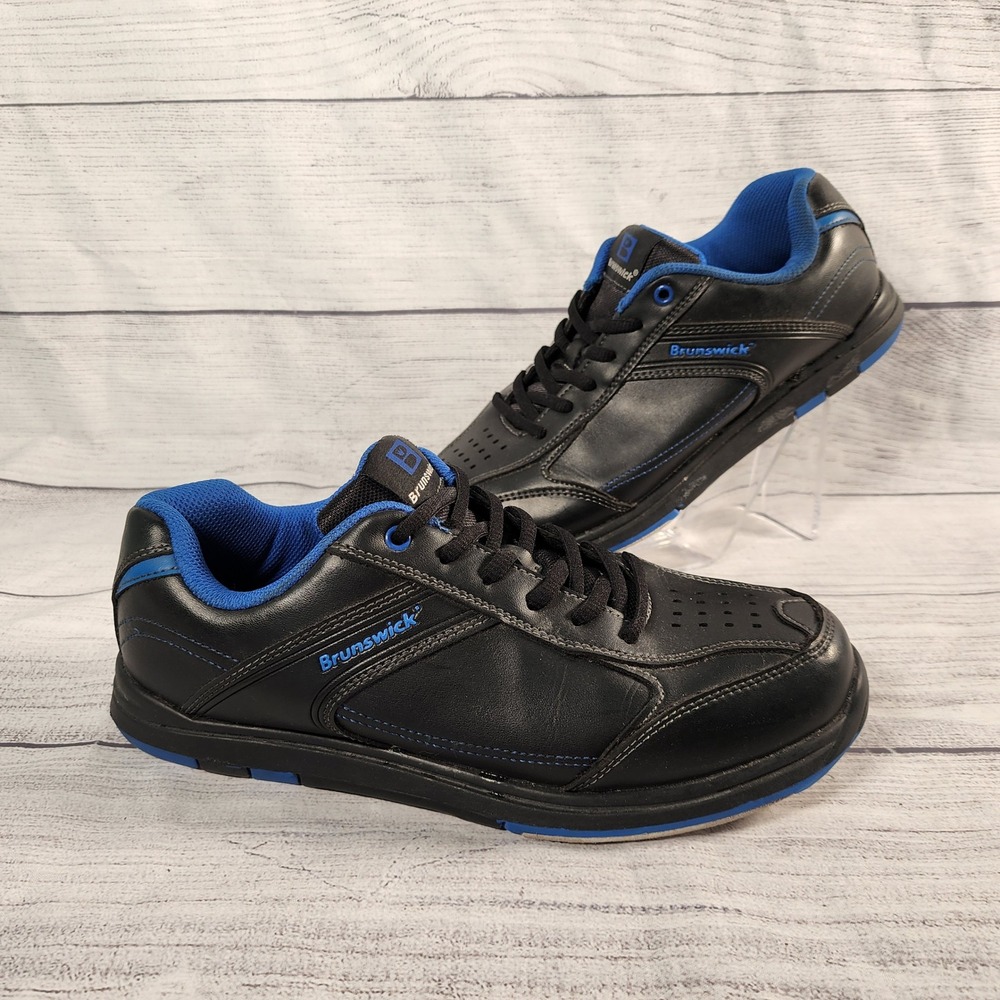 Brunswick Flyer Men's Size 7.5 Black Blue Bowling Shoes M-014 FlexSlide